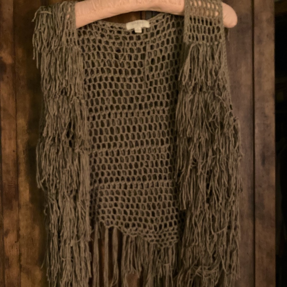 Fringed Brown Vest